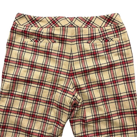 VTG TOMMY HILFIGER Wool Blend Wide Leg Plaid Trouser Pants  90s Y2K  SZ 12 - Picture 4 of 10